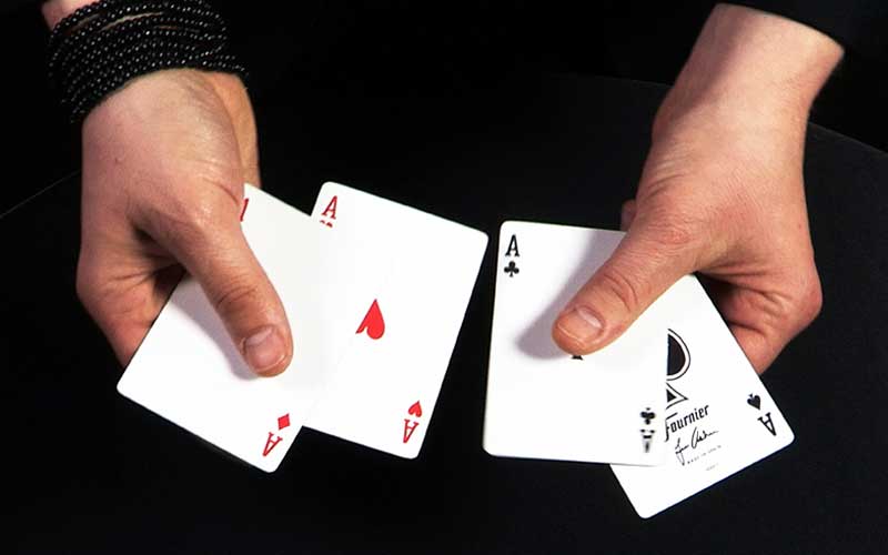 Asher Twist card trick with four aces.